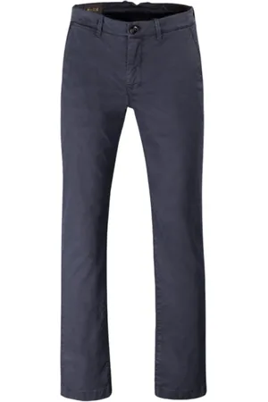 MOORER Spodnie, Mężczyzna, Niebieski, 2XL, Zamsz, Spodnie Spodnie Slim-Fit w stylu Levanzo