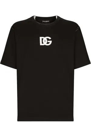 Dolce & Gabbana Koszulki, Mężczyzna, Czarny, L, Stylowa Koszulka z Logo dla Mężczyzn