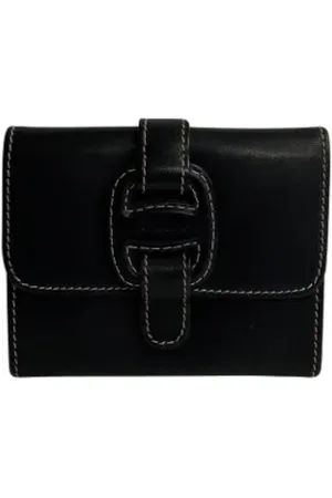 Salvatore Ferragamo Pre-owned, Kobieta, Czarny, ONE SIZE, Skóra, Pre-owned skórzane portfele