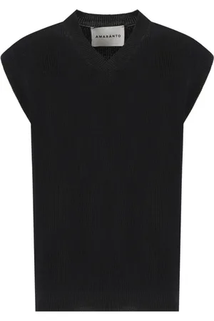 AMARANTO Swetry, Mężczyzna, Czarny, M, Sleeveless Knitwear