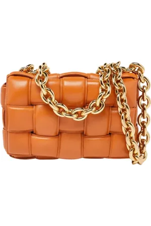 Bottega Veneta Pre-owned, Kobieta, Pomarańczowy, ONE SIZE, Pre-owned skórzane torby na ramię