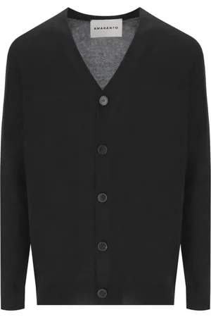 AMARANTO Swetry, Mężczyzna, Czarny, L, Cardigans