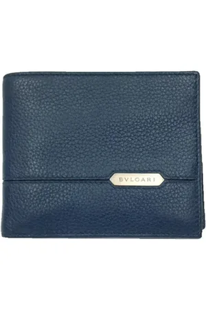 Bvlgari Pre-owned, Kobieta, Niebieski, ONE SIZE, Skóra, Pre-owned skórzane portfele