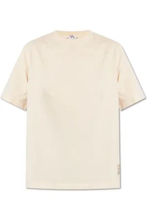 Burberry Koszulki, Kobieta, Beżowy, S, Bawełna, T-shirt z naszywką