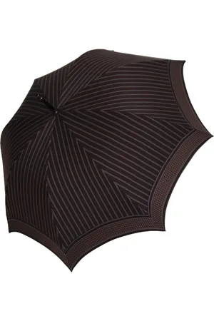 Dolce & Gabbana Akcesoria, Mężczyzna, brązowy, ONE SIZE, Pasujący do Sartoria Parasol ze Skórzaną Rączką w Paski