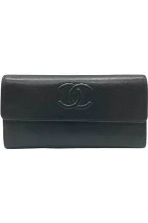 CHANEL Pre-owned, Kobieta, Czarny, ONE SIZE, Skóra, Pre-owned skórzane portfele