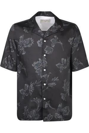 OFFICINE GENERALE Koszule, Mężczyzna, Czarny, S, Short Sleeve Shirts