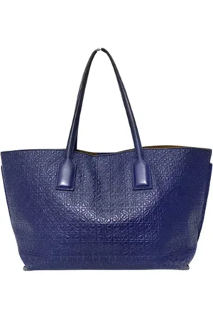 Loewe Pre-owned, Kobieta, Niebieski, ONE SIZE, Skóra, Pre-owned Leather totes
