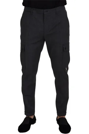 Dolce & Gabbana Spodnie, Mężczyzna, Szary, L, Slim-fit Trousers