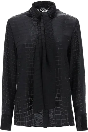 VERSACE Bluzki, Kobieta, Czarny, S, Blouses & Shirts