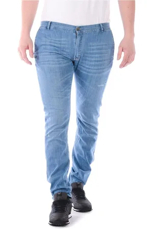 D.A. Daniele Alessandrini Jeansy, Mężczyzna, Niebieski, W32, Denim, Klasyczne Jeansyy