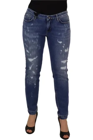 Dolce & Gabbana Jeansy, Kobieta, Niebieski, M, Denim, Slim-fit Jeansy