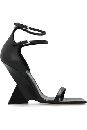 The Attico Buty, Kobieta, Czarny, 37 EU, Skóra, Sandały na Koturnie Grace