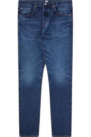 Edwin Jeansy, Mężczyzna, Niebieski, W32 L30, Denim, Slim-fit Jeansy