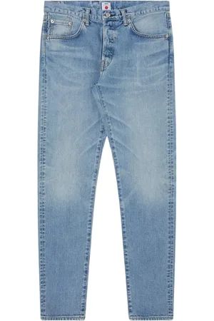 Edwin Jeansy, Mężczyzna, Niebieski, W32 L30, Denim, Slim-fit Jeansy