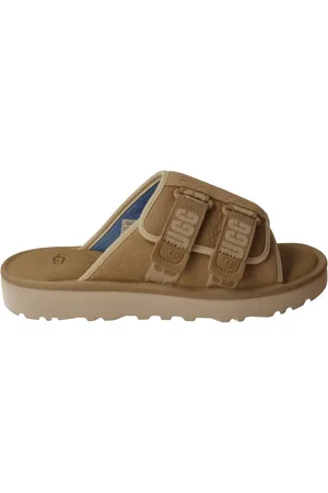 UGG Buty, Mężczyzna, Beżowy, 41 EU, Zamsz, Beżowa Welurowa Sandał Męski