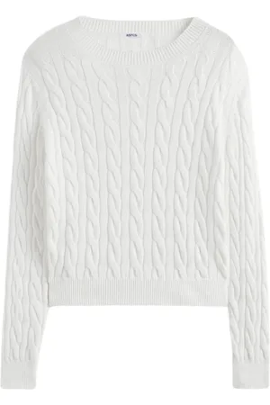 Aspesi Swetry, Kobieta, Biały, 2XS, Round-neck Knitwear