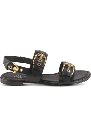 AGL ATTILIO GIUSTI LEOMBRUNI Buty, Kobieta, Czarny, 37 EU, Flat Sandals