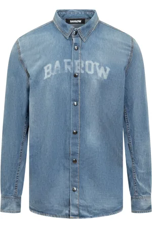 BARROW Koszule, Mężczyzna, Niebieski, S, Denim, Denim Shirts