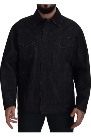Dolce & Gabbana Kurtki, Mężczyzna, Czarny, L, Kurtka Jeansyowa