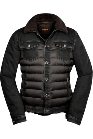MOORER Kurtki, Mężczyzna, Czarny, S, Denim, Kurtka Jeansyowa