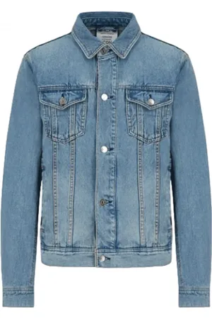 Armani Exchange Kurtki, Mężczyzna, Niebieski, S, Bawełna, Kurtka jeansowa