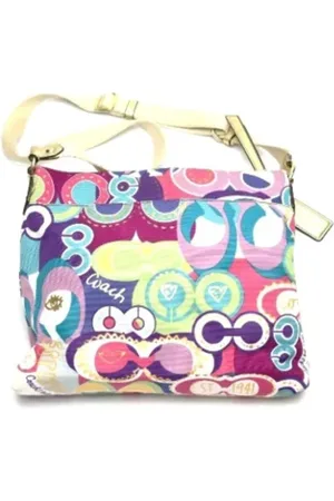 Coach Pre-owned, Kobieta, Wielobarwność, ONE SIZE, Pre-owned Canvas shoulder-bags