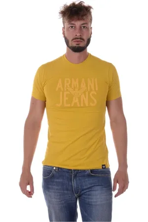 Emporio Armani Koszulki, Mężczyzna, Żółty, L, Casual Sweatshirt