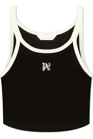 Palm Angels Koszulki, Kobieta, Czarny, M, Bawełna, Krótki Top