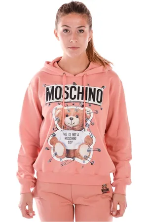 Moschino Bluzy, Kobieta, Różowy, S, Bluzy z kapturem