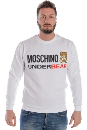 Moschino Bluzy, Mężczyzna, Biały, L, Bluza z kapturem