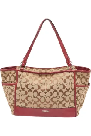 Coach Pre-owned, Kobieta, Beżowy, ONE SIZE, Pre-owned Canvas totes