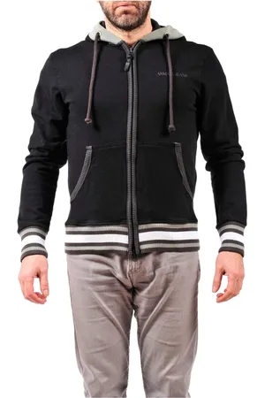 Emporio Armani Bluzy, Mężczyzna, Czarny, S, Bluza z kapturem