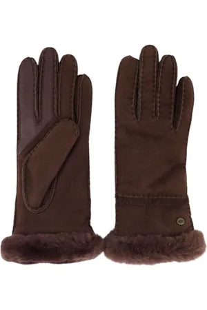 UGG Akcesoria, Kobieta, brązowy, L, Rękawiczki z Owczej Skóry Burnt Cedar Stylowe
