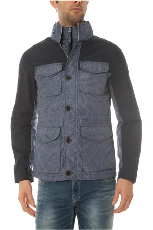 Emporio Armani Kurtki, Mężczyzna, Niebieski, M, Denim, Stylowa Kurtka Dżinsowa