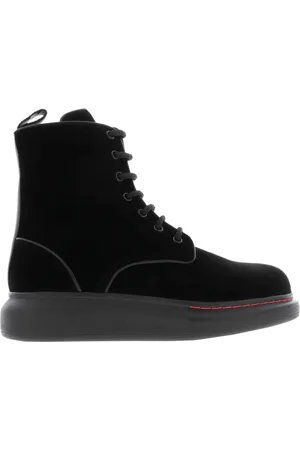 Alexander McQueen Buty, Kobieta, Czarny, 37 EU, Velvet Lace-Up Hybrid Sneakers