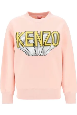 Kenzo Bluzy, Kobieta, Różowy, L, Bawełna, Bluza z kapturem