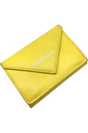 Balenciaga Pre-owned, Kobieta, Żółty, ONE SIZE, Skóra, Pre-owned skórzane portfele