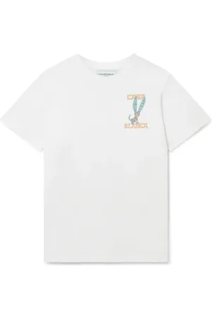 Casablanca Koszulki, Mężczyzna, Biały, XL, Bawełna, Koszulka Souvenir
