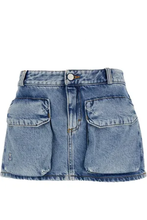 Icon Denim Spódnice, Kobieta, Niebieski, W26, Denim, Denim Skirts