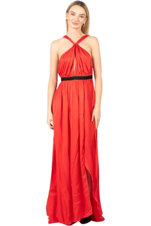 Pinko Sukienki, Kobieta, Czerwony, L, Elegancka Sukienka Maxi