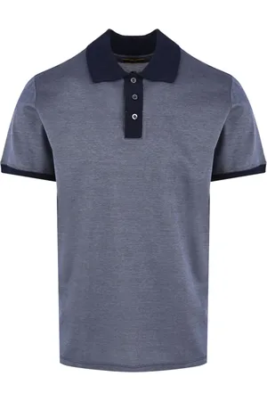 MOORER Koszulki, Mężczyzna, Niebieski, L, Niebieskie T-shirty i Pola