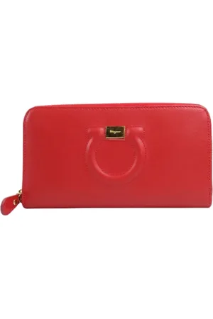 Salvatore Ferragamo Pre-owned, Kobieta, Czerwony, ONE SIZE, Skóra, Pre-owned skórzane portfele
