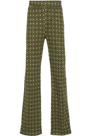 WALES BONNER Spodnie, Mężczyzna, Zielony, M, Wide Trousers