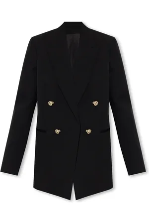 Lanvin Kurtki, Kobieta, Czarny, M, Wełna, Dwurzędowa marynarka