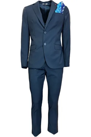 0-105 Garnitury, Mężczyzna, Niebieski, XL, Single Breasted Suits