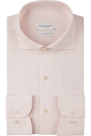 Profuomo Koszule, Mężczyzna, Różowy, XL, Formal Shirts