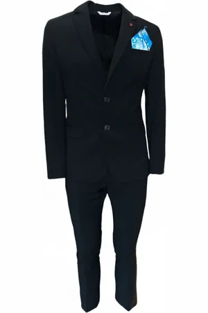 0-105 Garnitury, Mężczyzna, Czarny, M, Single Breasted Suits