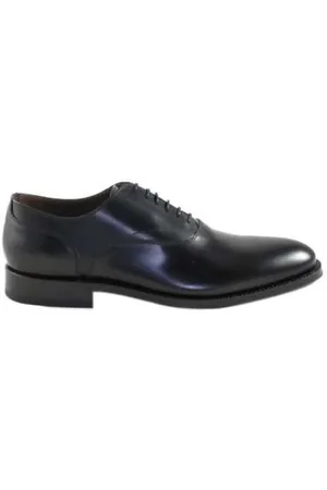 Green george Buty, Mężczyzna, Czarny, 39 EU, Czarne skórzane buty Oxford