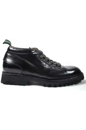 Green george Buty, Mężczyzna, Czarny, 40 EU, Czarne skórzane buty Anfibio